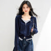 Fashion StyleType of Clothing Hooded Knit Cardigan with Double Zipper,Casual Women's Sweater Coat Top
