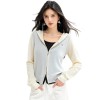 Fashion StyleType of Clothing Hooded Knit Cardigan with Double Zipper,Casual Women's Sweater Coat Top